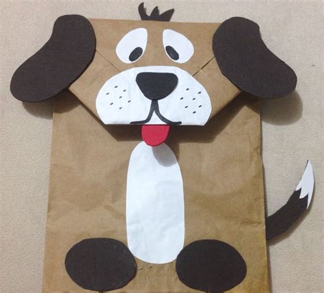 Puppet !!! Dog made from paper bag | Animal crafts for kids, Paper bag ...