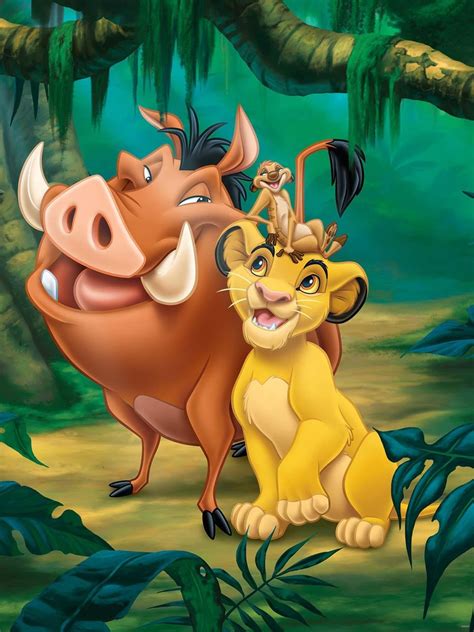 bol.com | Fotobehang The Lion King Timon Pumba Simba | XXL - 206cm x ...