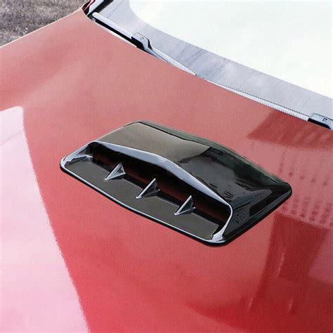 Universal Black Air Flow Vent Intake Scoop Hood CAR Decorative Bonnet Cover | eBay