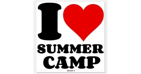 I LOVE SUMMER CAMP STICKER | Zazzle