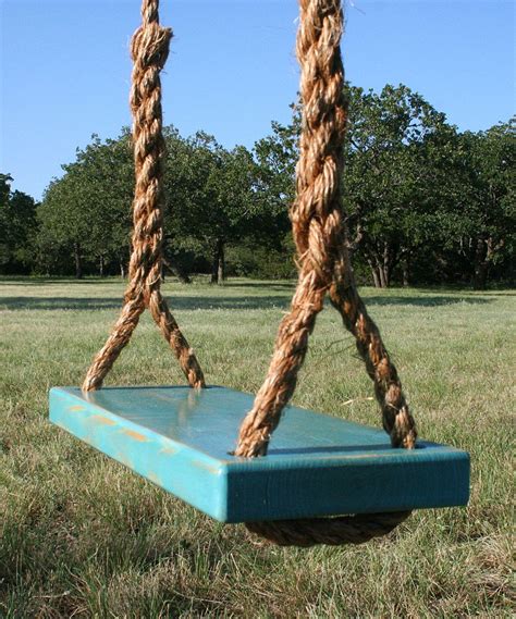 Take a look at this Blue Double-Rope Tree Swing on zulily today! | Tree swing, Rope swing, Swing