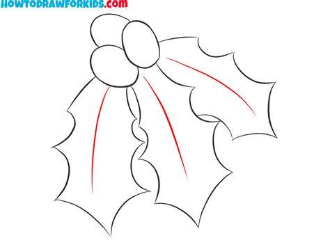 How to Draw Mistletoe - Easy Drawing Tutorial For Kids