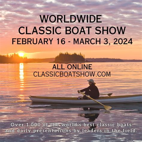 See you at the Worldwide Classic Boat Show, 16 February – 3 March 2024! - Watercraft-Magazine