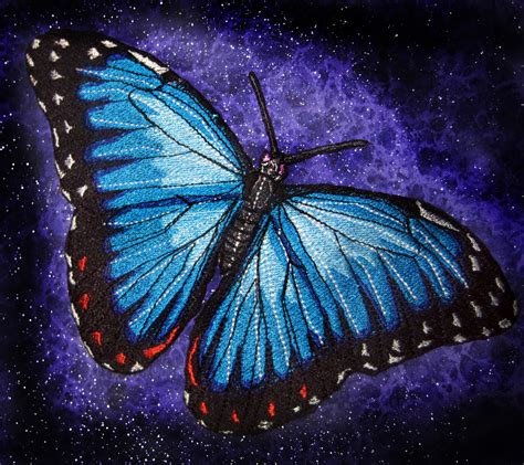 Epic Life Sized Blue Morpho Butterfly Morpho peleides Butterfly Iron on Patch