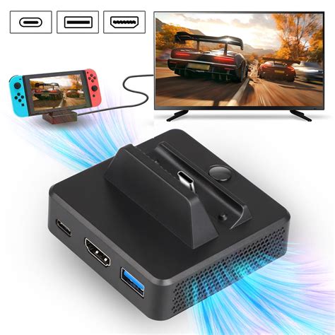 For Switch HDMI Dock, HDMI Converter Dock for Nintendo Switch with USB 3.0 Port, Compact ...