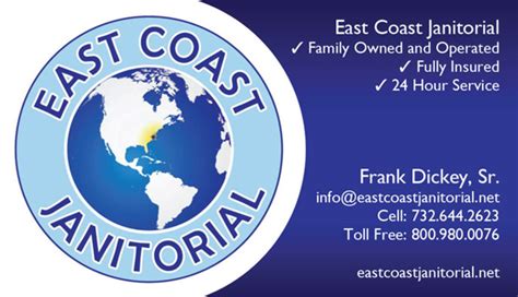 East Coast Janitorial Business Cards | CDG Marketing & Web Design