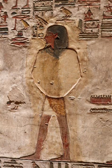 Paintings in Siti 1 Tomb in Valley of the Kings in Luxor in Egypt Stock Image - Image of iron ...