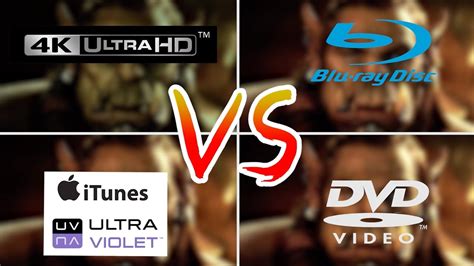 4K VS 1080p Blu-Ray VS DVD VS iTunes/UltraViolet - Review Comparison ...