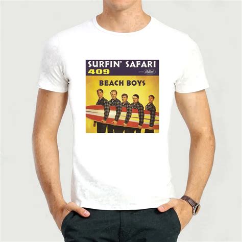 The Beach Boys T Shirt Short Sleeve White Color The Beach Boys Logo Top ...