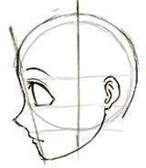 How to Draw Anime & Manga Faces & Heads in Profile Side View - How to Draw Step by Step Drawing ...