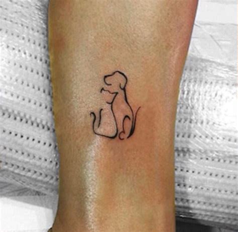 Cat/Dog Outline | Tattoo | Cat and dog tattoo, Dog tattoos, Tattoos