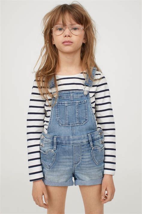 Denim Overall Shorts - Denim blue - Kids | H&M US | Tween outfits, Cute outfits for kids, Girls ...