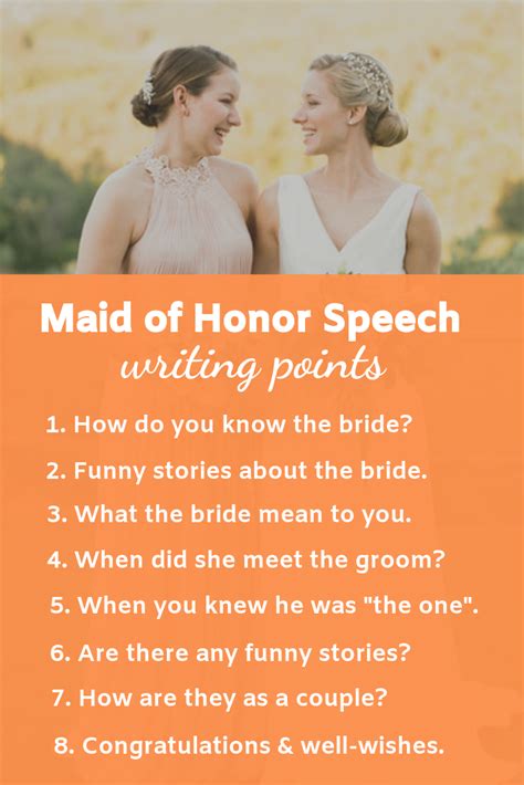 Unforgettable Maid of Honor Speech Tips