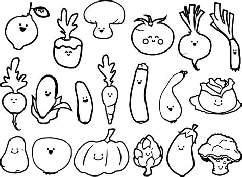 Vegetables Cartoon Drawing at PaintingValley.com | Explore collection ...