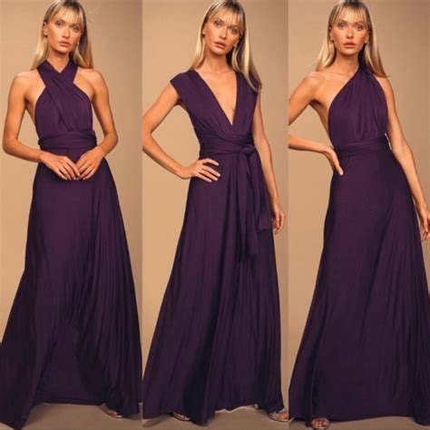 Lulus | Dresses | Lulus Purple Maxi Convertible Bridesmaid Dress | Poshmark