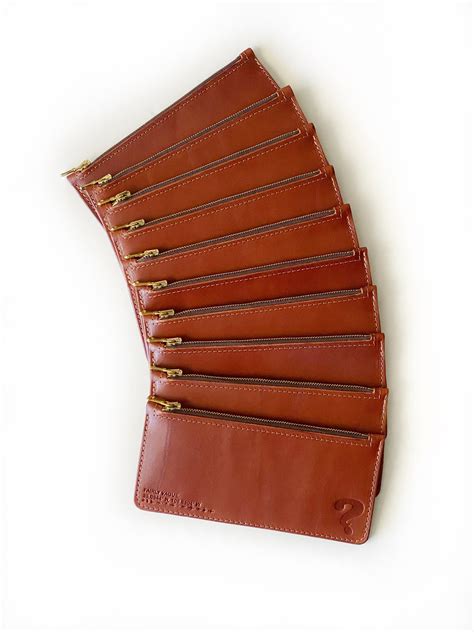 Leather Clutch Style Zipper Wallet Brown Leather Women's Zipper Wallet - Etsy