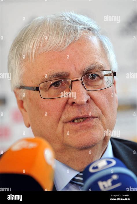 The president of the German Soccer Association DFB, Theo Zwanziger ...