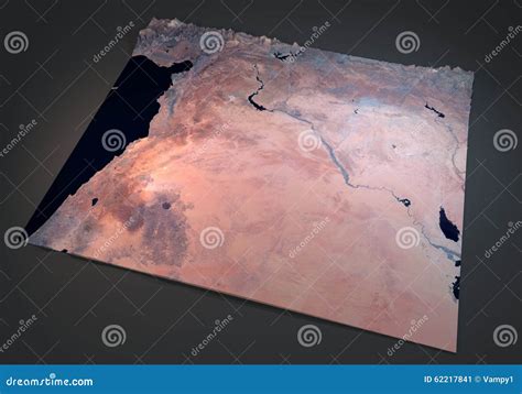 Syria, Satellite View, Map, Section 3d, Middle East Stock Illustration - Illustration of middle ...