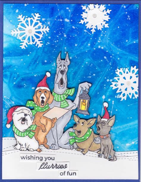 Wishing You flurries of Fun - Art Impressions Dogs Christmas Carols ...