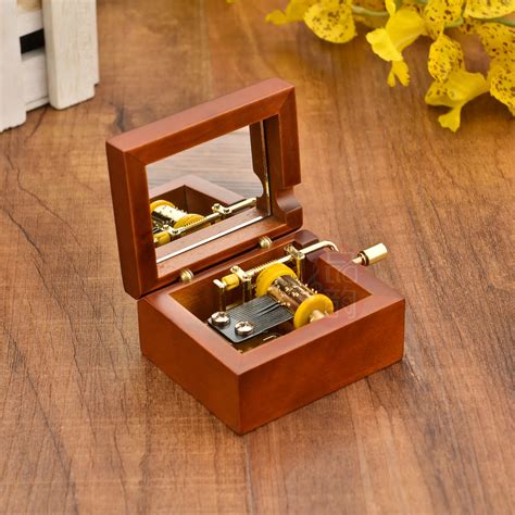 Hand operated Type Music Boxes Creative Wood Crafts Home Decoration Music Box Birthday Gift ...