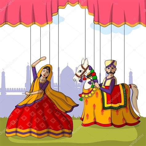 Rajasthani Puppet in Indian art style Stock Illustration by ©PremiumStock #116864258