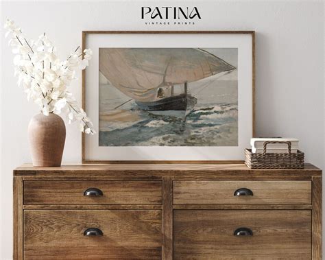 Vintage Nautical Ship Painting, Digital Printable Download, Vintage ...