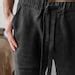 Loungewear Linen Pants Black Cargo Pants Mens Yoga Pants - Etsy