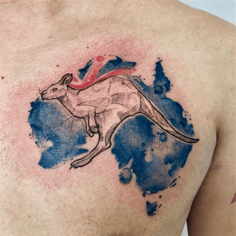 Tattoo uploaded by Antonio Oliveira • Watercolour Australia flag • Tattoodo