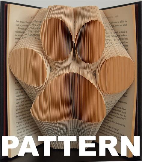 Book Folding Pattern Large Paw Print Free Instructions - Etsy | Book folding patterns, Folded ...