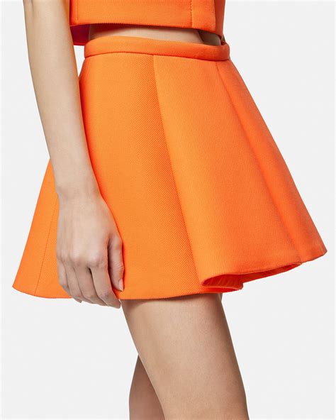Versace Box Pleat Mini Skirt | VERSACE