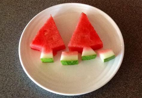 Watermelon Christmas trees - Real Recipes from Mums