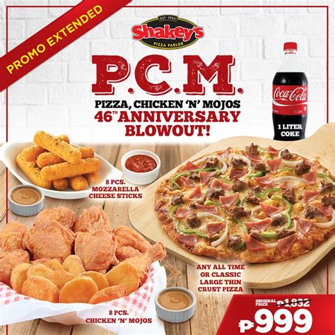 Manila Shopper: Shakey's Pizza, Chicken N Mojos 46th Anniversary ...