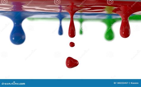 Oil Paint Droplets. Art Fluids Concept. 3d Illustration Stock Illustration - Illustration of ...