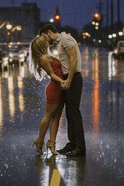 Kiss in the rain - engagement photo idea by Shelley Vinson Romantic Pictures, Romantic Love ...