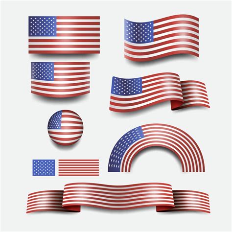 American Flag and design USA button flag 2418393 Vector Art at Vecteezy