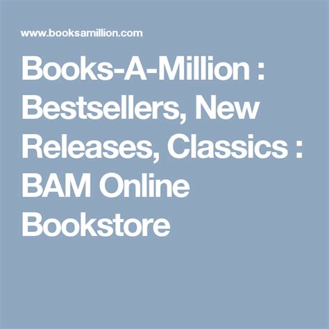 Books-A-Million : Bestsellers, New Releases, Classics : BAM Online Bookstore | Books a million ...