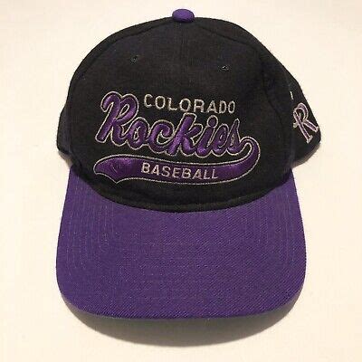 Vintage 90s Colorado Rockies Script Starter Hat SnapBack Cap MLB ...