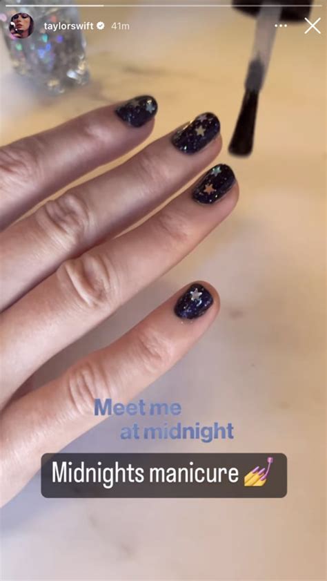 Taylor Swift's Midnights Manicure With Star Nail Art | POPSUGAR Beauty