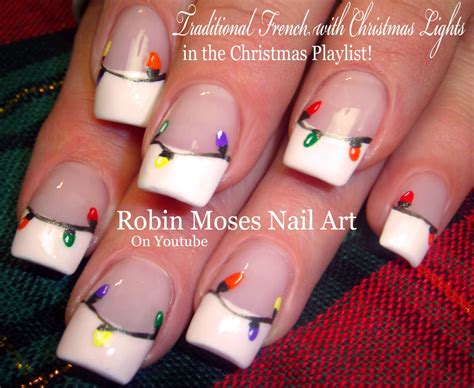 Nail Art by Robin Moses: Easy Christmas Lights Nail Art Design Tutorial! "christmas lights ...