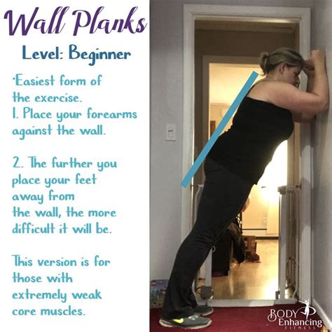 Modified planks : wall plank | Workout for beginners, Plank workout, Beginner workout at home