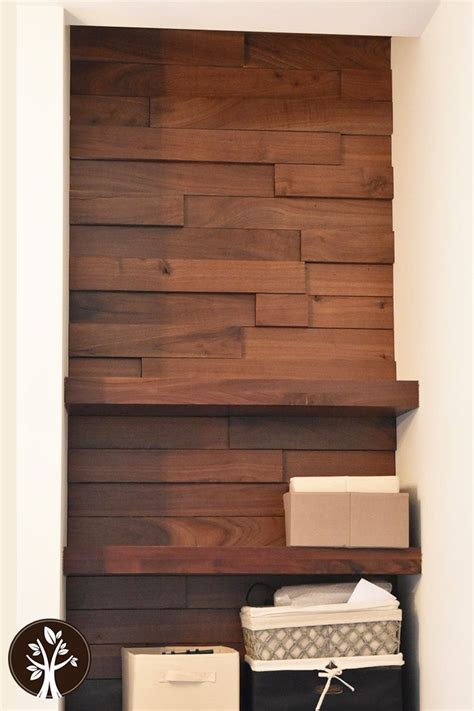 Hand Made Walnut Shelving With Walnut Wall Panel by Chicago Makers ...