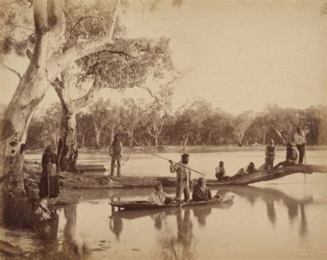 Group of local Aboriginal people, Chowilla Station, Lower Murray River, South Australia, 1886 ...