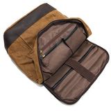 Waxed Canvas Backpack Waterproof for Camera Laptop - Woosir