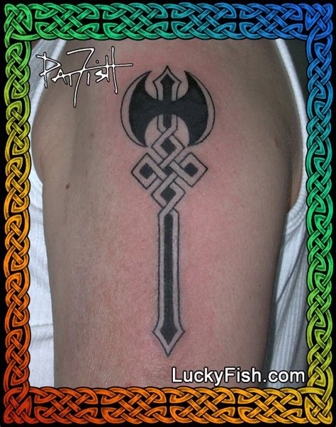 Labrys Celtic LGBTQ Tattoo Design — LuckyFish, Inc. and Tattoo Santa ...