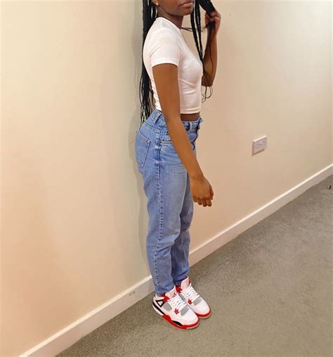 Jordan 4 fire red outfit ⛑ | 4s outfit, Swag outfits for girls, Tomboy style outfits