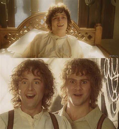 Create comics meme "The Lord of the rings, Frodo Baggins memes, Brandybuck Meriadoc and Peregrin ...