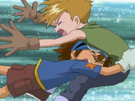 Image - Tai Kamiya and Matt Ishida fighting about searching for the others or going back to ...