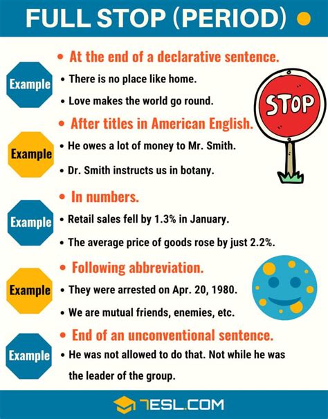 Full Stop (.) When to Use a Full Stop (Period) with Easy Examples • 7ESL