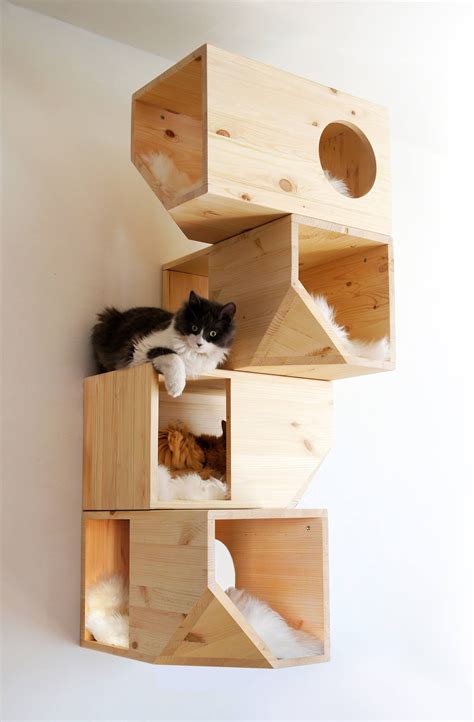 Wooden Modular Cat House - Etsy UK | Casas do gato, Moveis para gatos ...