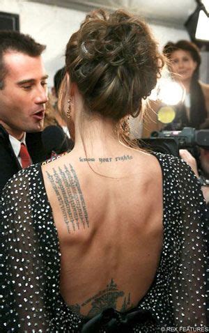 Angelina Jolie's Back Tattoos: Latitude & Longitude of Each Child